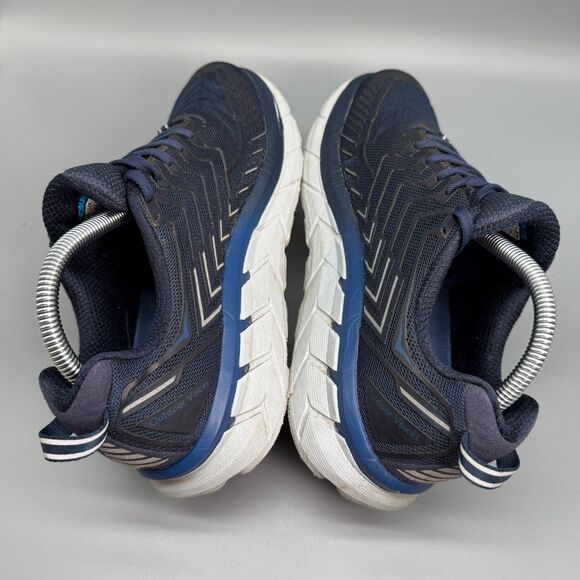 Hoka One One Clifton 4 X OV Outdoor Voices Men\'s 8 Blue Mesh Athletic Sneakers